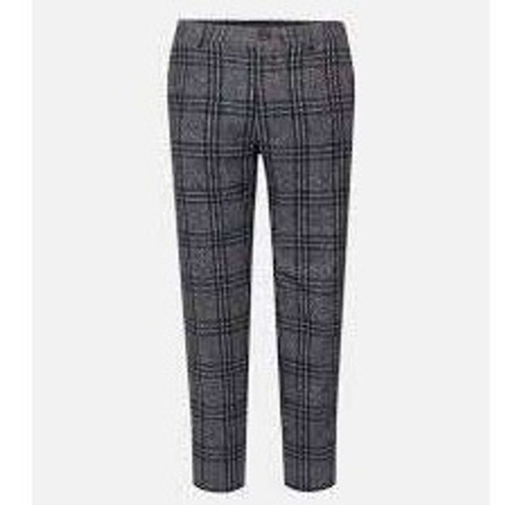 NWT Dolce & Gabbana Mens Grey Plaid Wool Blend Dress Pants‎ Trousers Size 56